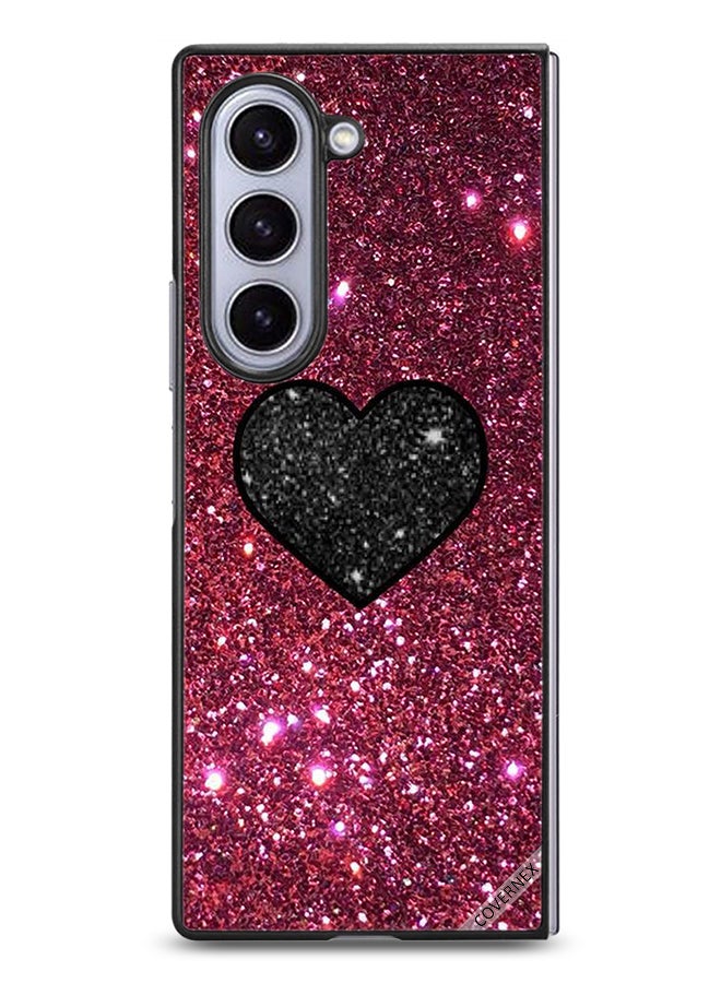 Covernex Samsung Galaxy Z Fold6 Protective Case Cover Heart In Glitters - Image 1