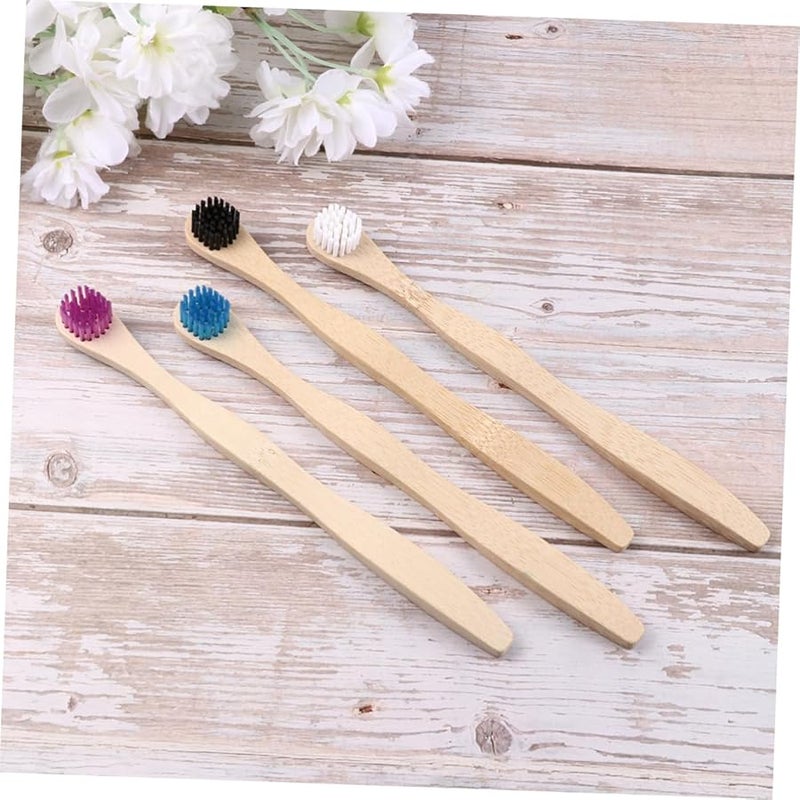 4 قطع مجموعة كاشطة الفم فرشاة يقلل من رائحة الفم الكريهة يحسن الطعم الأبيض والأزرق - Image 3