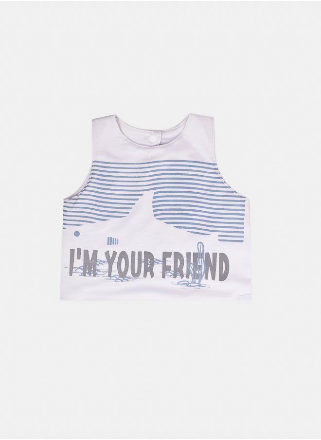 Junior Baby Boys Printed Shirt Bib  - Image 1