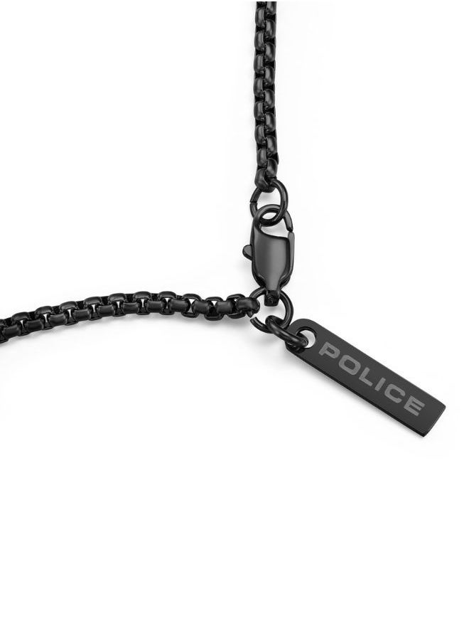 POLICE - Geometric Black Metal Plated Stainless Steel Gents Necklace - Image 1