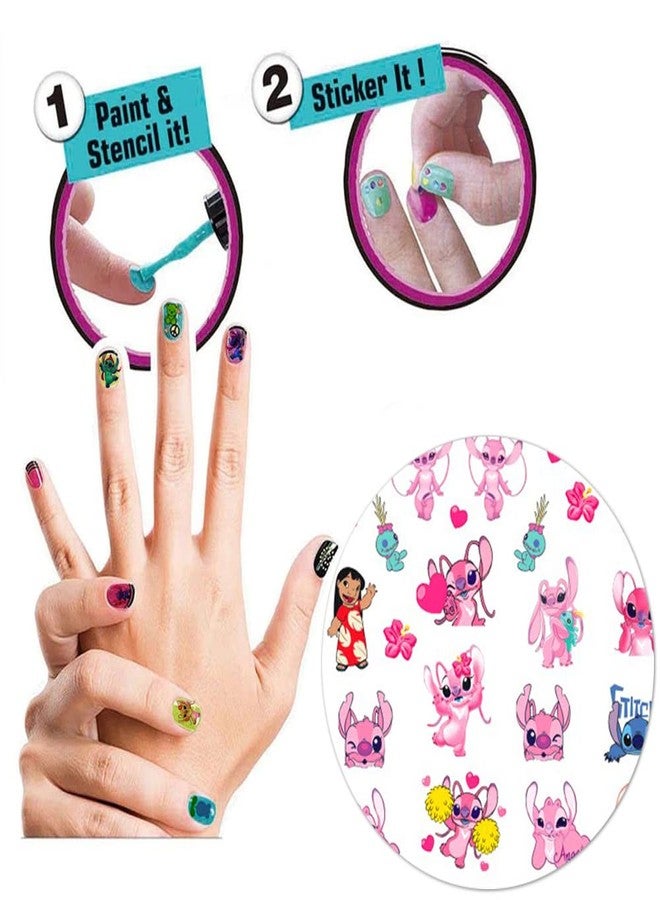 YKLWNN 4 Sheets Cute Cartoon Nail Art Stickers - 3D Self Adhesive Designer Nail Decals for Women & Girls - Kawaii DIY Manicure - Image 5
