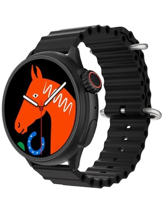 AROAQ LT06 Ultra Smart Watch 1.43" IPS HD Screen, Bluetooth Calling, Music Control, Sleep & Health Monitoring, Wireless Charging, Waterproof Smartwatch for Men & Women - Black - Image 1