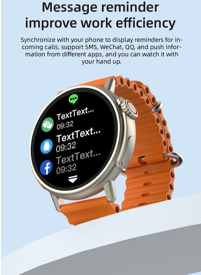 AROAQ LT06 Ultra Smart Watch 1.43" IPS HD Screen, Bluetooth Calling, Music Control, Sleep & Health Monitoring, Wireless Charging, Waterproof Smartwatch for Men & Women - Black - Image 5