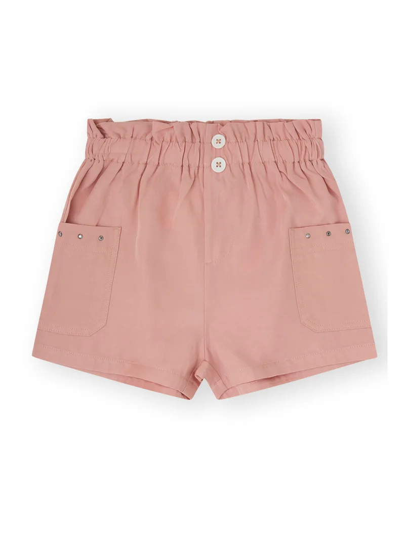 CANADA HOUSE Soft and Comfortable Pink Viscose Shorts for Girls