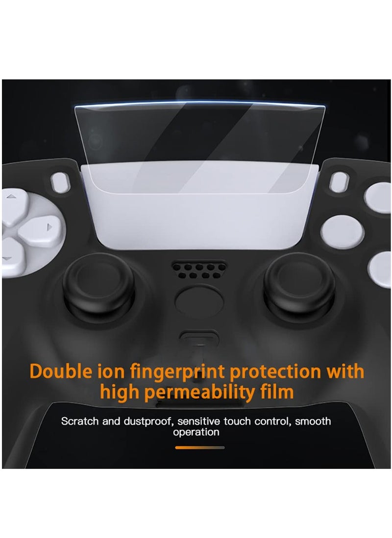 Soft Controller Skins Anti-Slip Silicone Cover Protector Case Handle Protective Cover Rocker Cap Anti-Sweat Trigger Button Shell With Grain Feel Set Compatient with PS5