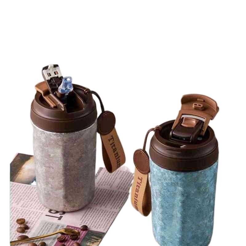 420 ml Coffee Mug with Easy Carry Handle and Sipper Lid Red Colour , for Desk Setup - Image 5