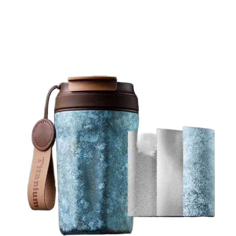 420 ml Coffee Mug with Easy Carry Handle and Sipper Lid Red Colour , for Desk Setup - Image 3