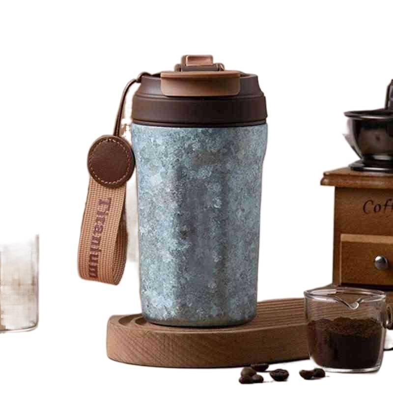 420 ml Coffee Mug with Easy Carry Handle and Sipper Lid Red Colour , for Desk Setup - Image 2