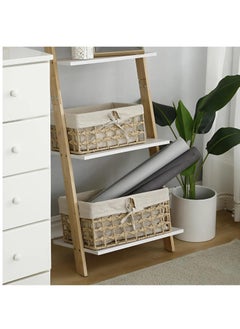 Cozy Nest Set of 3 Eco-Friendly Handwoven Storage Baskets – Durable Rectangular Woven Bins with Sturdy Plastic Frame, Removable Fabric Lining, Decorative Macrame Design for Sundries, Toys, Books, Toiletries, and Elegant Home Organization  - Image 3