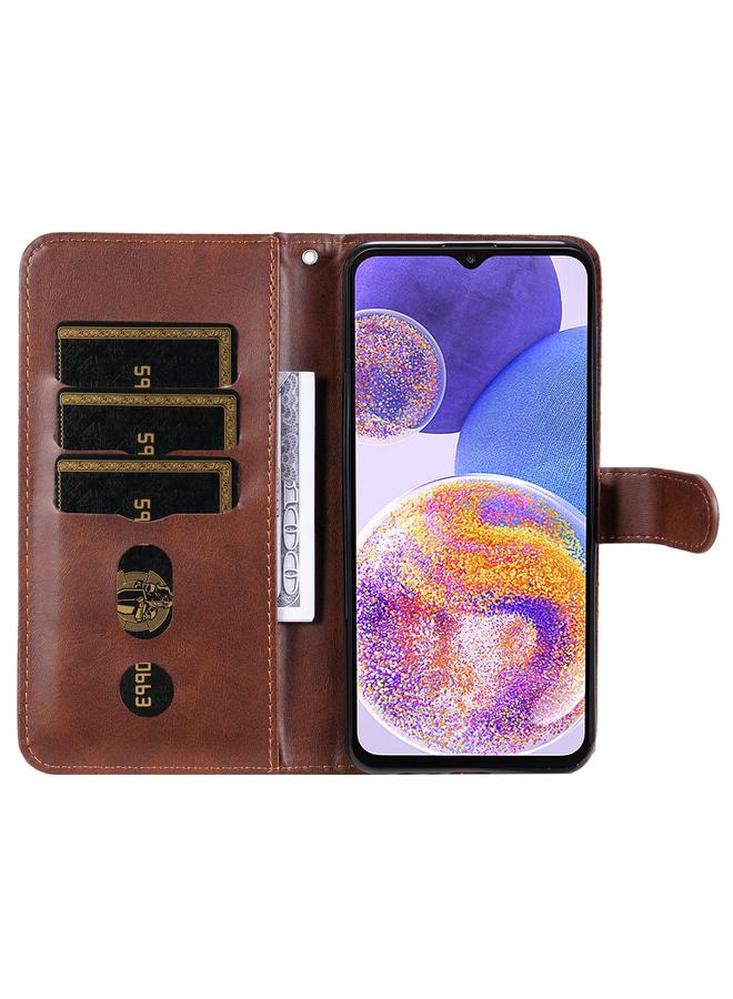 اس-توب جراب لهاتف Samsung Galaxy A23 / Galaxy M23 / Galaxy F23 جراب جلدي أنيق بسحاب قابل للطي أفقيًا من جلد العجل - Image 5