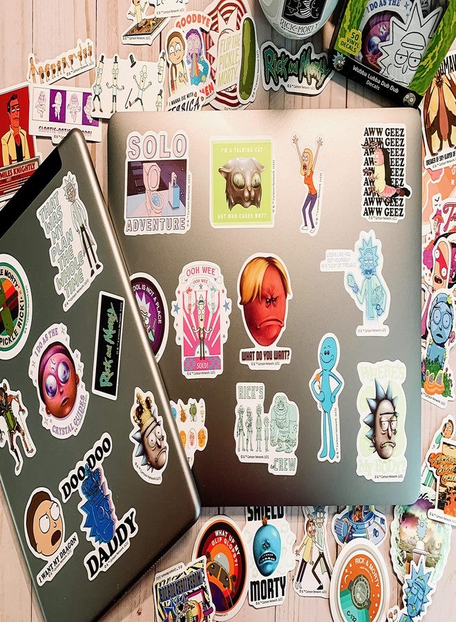 Conquest Journals Rick and Morty Sticker Bundle, 100 Unique Stickers, Officially Licensed, Waterproof, UV and Scratch Resistant - Image 4