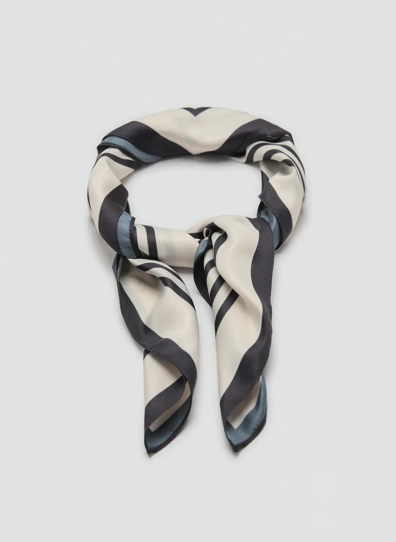 MANGO Printed Lightweight Scarf