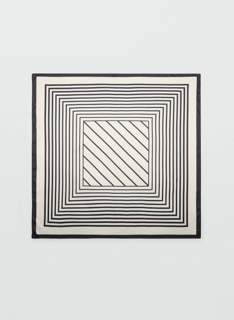MANGO Printed Lightweight Scarf