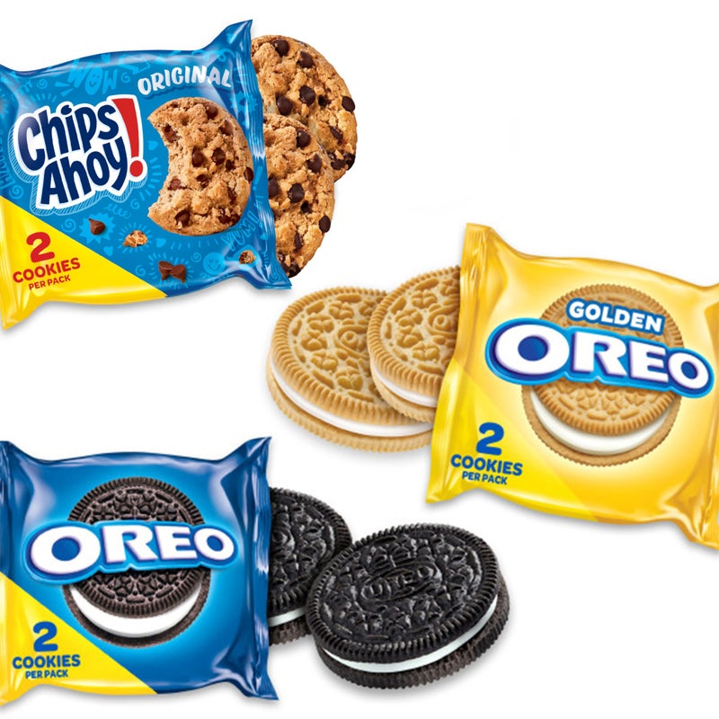Nabisco Sweet Treats Cookie Variety Pack OREO, OREO Golden & CHIPS AHOY!, Christmas Cookies Stocking Stuffers, 30 Snack Packs (2 Cookies Per Pack) - Image 3