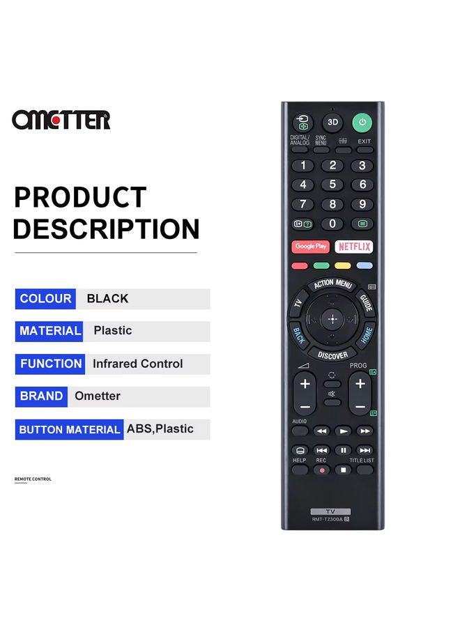 OMETTER جهاز تحكم عن بعد RMT-TZ300A لتلفاز سوني XBR-55X810C XBR-65X810C RMC GT500
