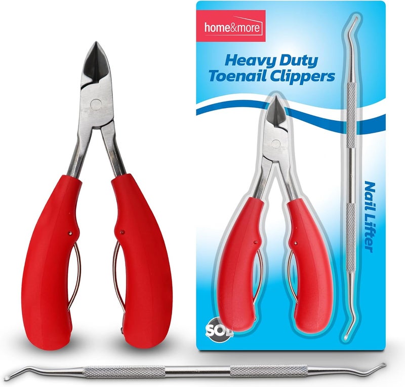 SOL 1pk Heavy Duty Toenail Clippers 1pk Nail Remover Stainless Steel for Thick Nails Angled Edge for Precision Nail Nipper Cutter for Hands Feet Complete Foot Care Tool for Men Women