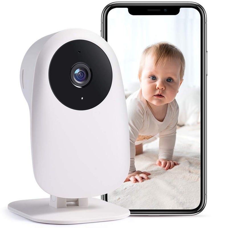 nooie Baby Monitor WiFi Smartphone Baby Monitor with Camera and Audio 24GHz Motion and Sound Detection 2K HD Night Vision TwoWay Audio SD or Cloud Storage Compatible with Alexa and Google