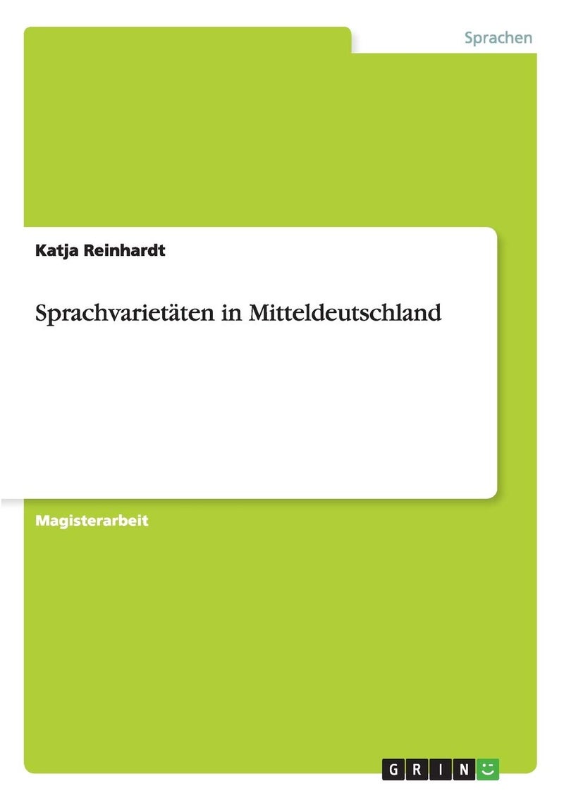 Sprachvarietäten in Mitteldeutschland