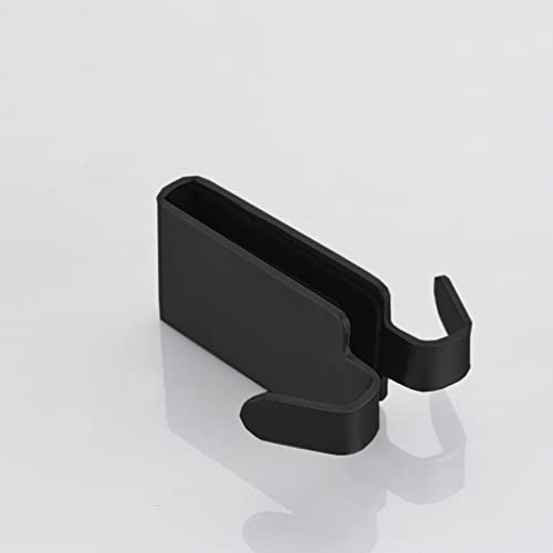 MOKIUER Double Hooks for Glass Shower Door, Towel Hooks Over The Bathroom Glass Wall 0.31-0.39in, Stainless Steel, Matte Black,2 Pack. - Image 3