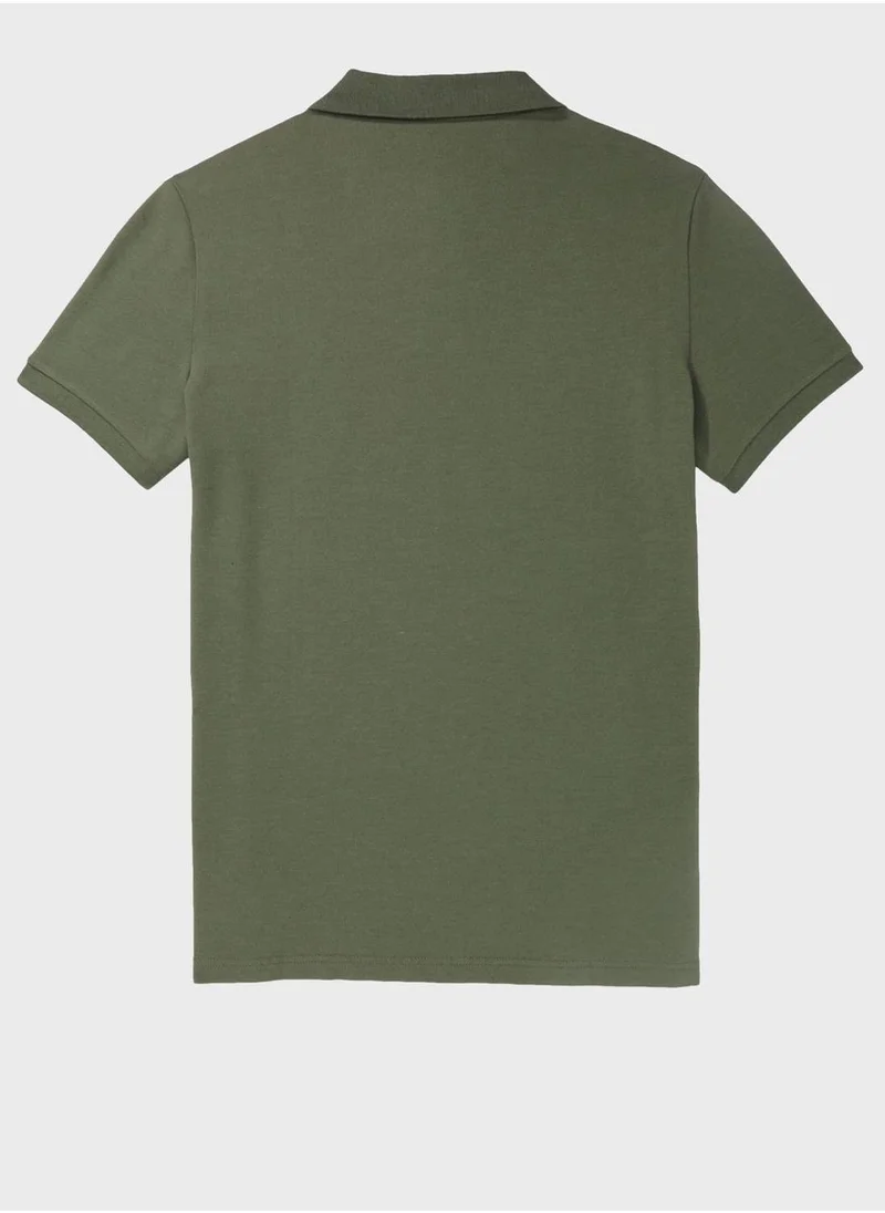 امريكان ايجل Logo Pique Polo