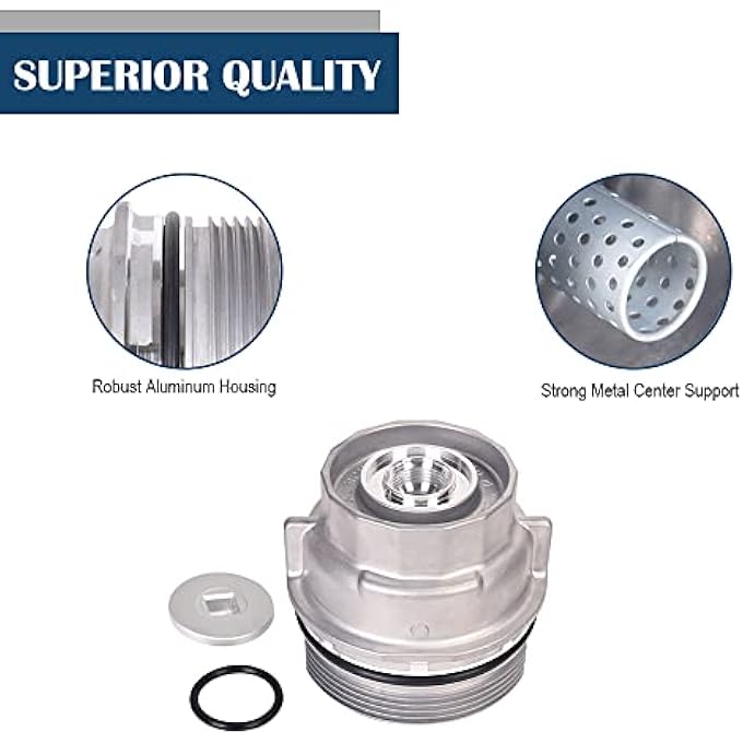 RICH AUTO Oil Filter Housing Cap Assembly Compatible with Toyota CamrySiennaTacomaTundra Lexus ES350GS460IS300 Scion tC and more  Replaces 1562031060 1562031060 1564331050 1564331050 - Image 2