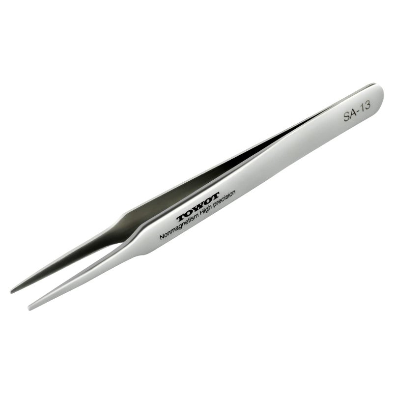 Precision Tweezers Stainless Steel Pointed Tweezers for Craft Electronics Soldering Experimental Work JewelryMaking NonMagnetic Industrial Tweezers by TOWOT