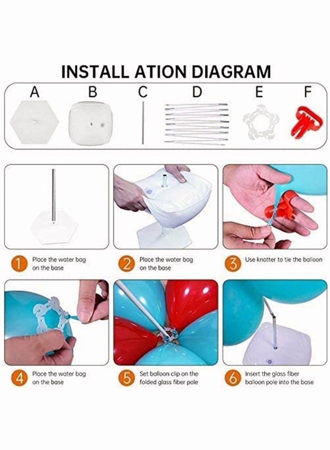 National Day Decorations Balloon Arch Kit Adjustable Balloon Arch Stand with Water Fillable Bases Ballon Arch Holder Kit for Wedding Birthday Party Decorations - Image 2