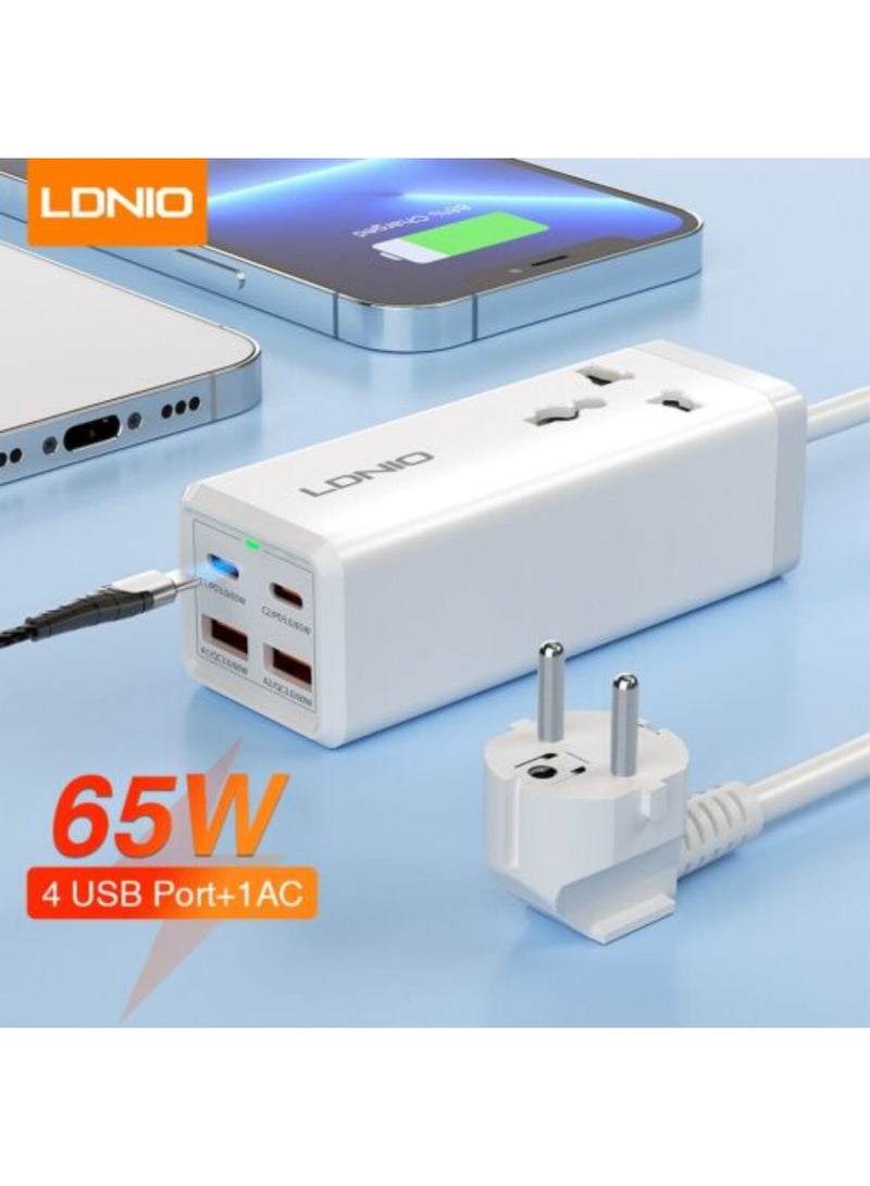 لدنيو مقبس طاقة Ldnio SC1418 الاتحاد الأوروبي عالي السعة لتوصيل منزلي فعال سلك تمديد، 2 متر، 2500 واط، 2 منفذ USB-C، 2 منفذ USB-A، مقبس واحد مقبس طاقة Ldnio SC1418 الاتحاد الأوروبي عالي السعة لتوصيل منزلي فعال سلك تمديد، 2 متر، 2500 واط، 2 منفذ USB-C، 2 منفذ USB-A، مقبس واحد أبيض - Image 2