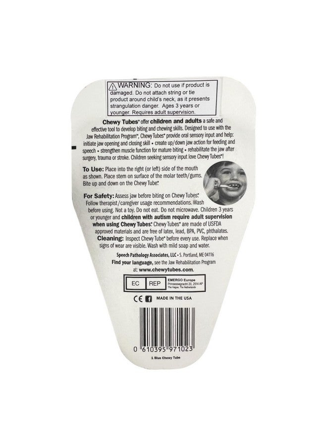 Chewy Tubes 1 Blue (Large) Chewy Tube Pediatric And Adult Sensory Treatment Tool - Image 3