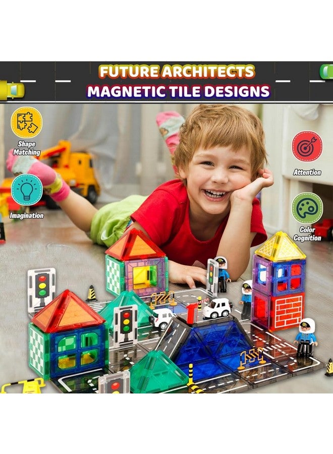 Magnetic Tiles for Kids Ages 4-8 - 70 PCS STEM Toy for Kids - Strong Magnet 3D Educational Building Blocks Set - Creativity & Brain Development, Montessori Learning Toy for Boys & Girls - Ideal Gift  - Image 5