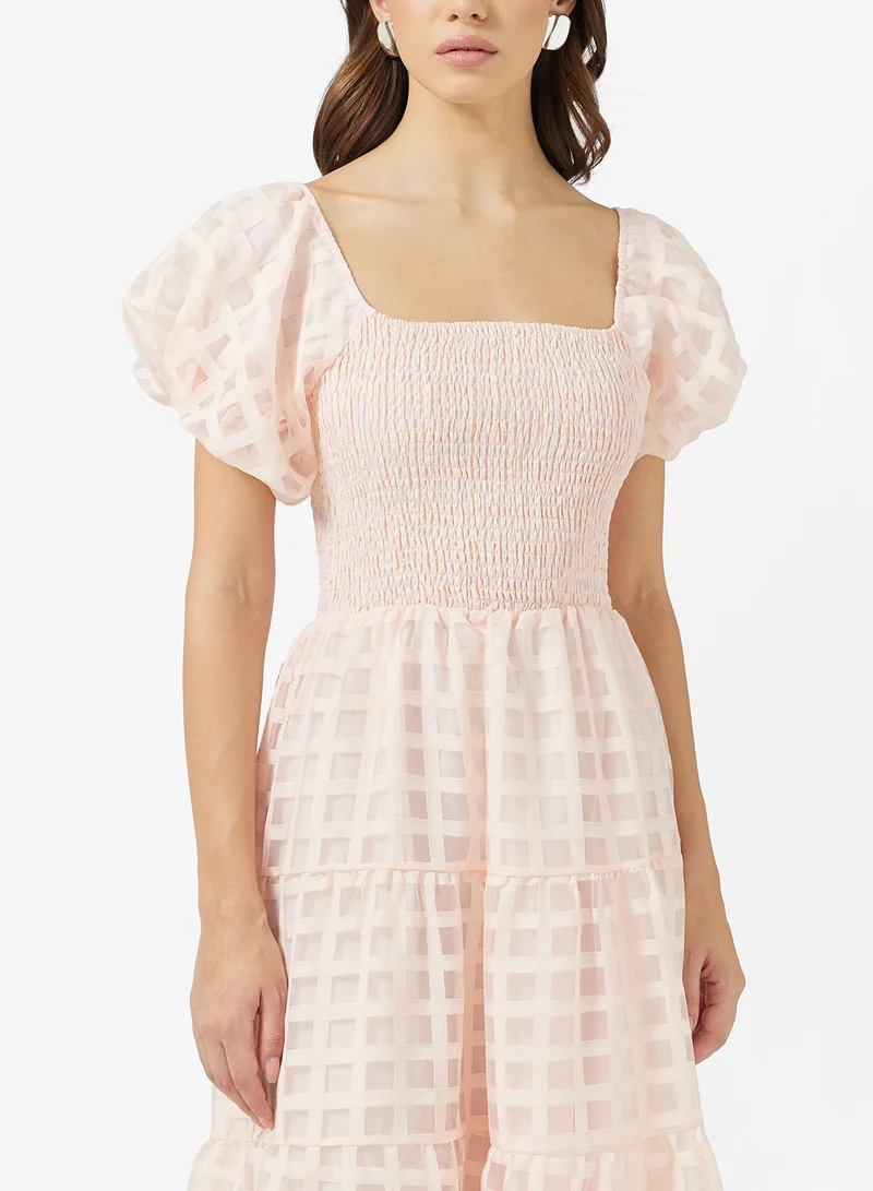 ELLA Off Shouldered Puff Sleeve Dress