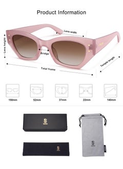 Retro Trendy Polarized Sunglasses For Women Narrow Cat Eye Womens Shades Sj2346,Milky Pink Brown Grading - pzsku/ZB371C13684A007CD7EC4Z/45/_/1735817440/9c8d2130-8e2c-4f46-9d4c-5ab747159c42