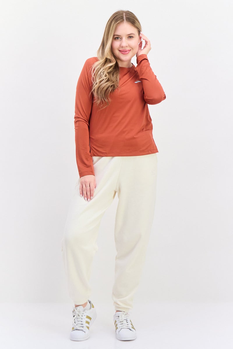 Brooks بلوزة تدريب طويلة الأكمام للنساء، بني صدئ - Image 2