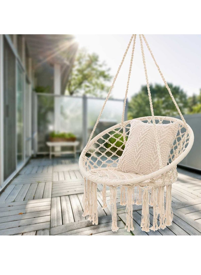DubaiGallery Nordic Hammock Handmade Knitted Garden Bedroom Balcony Dormitory Outdoor Kids Swing Bed Adult Swings Hanging Hammock Chair  - Image 2
