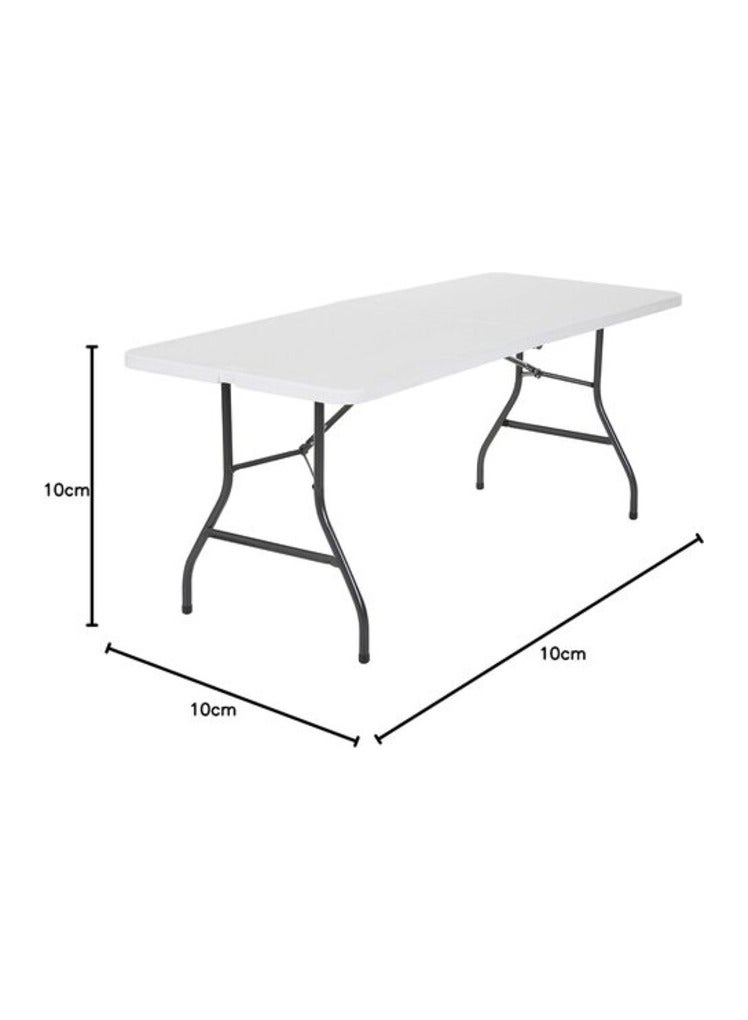 Class Dn-Bm0 Heavy Duty Folding Table Centerfold, Ideal For Crafts, Outdoor Events, Convenient Carry Handle, 6-Feet, White - Cldnbm09, 180*74Cm