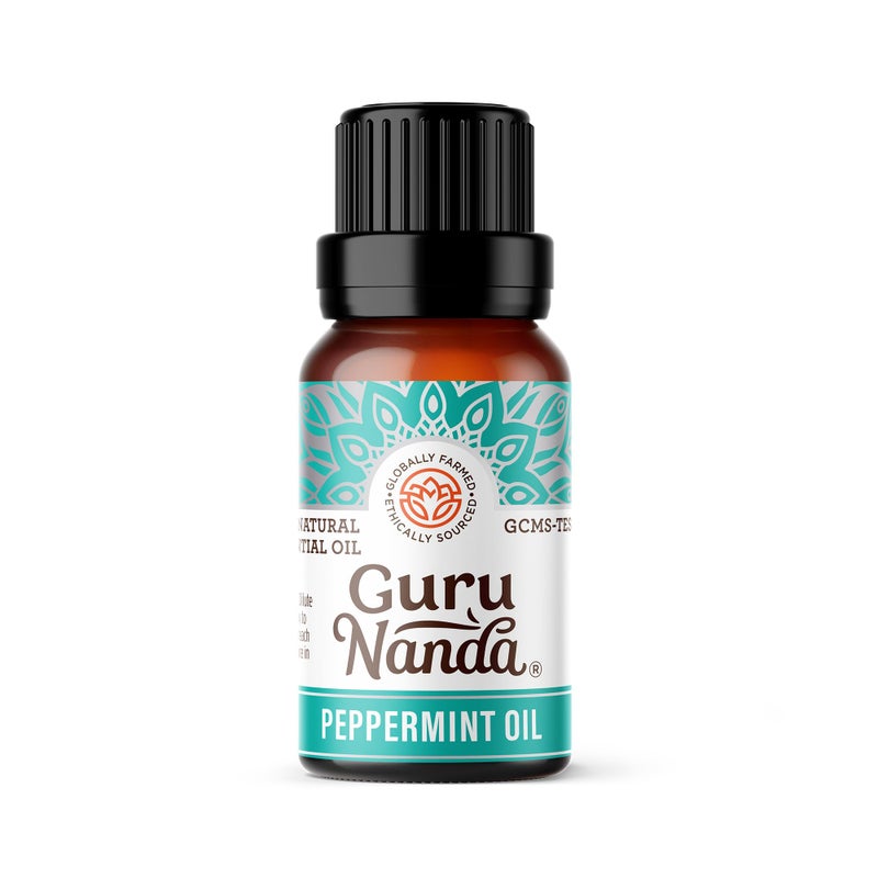 GuruNanda Peppermint Essential Oil, 100% Pure, Natural & Undiluted Aromatherapy Oil for Diffusers & DIY Recipes, Promotes Mental Clarity (0.5 Fl Oz) - Image 1