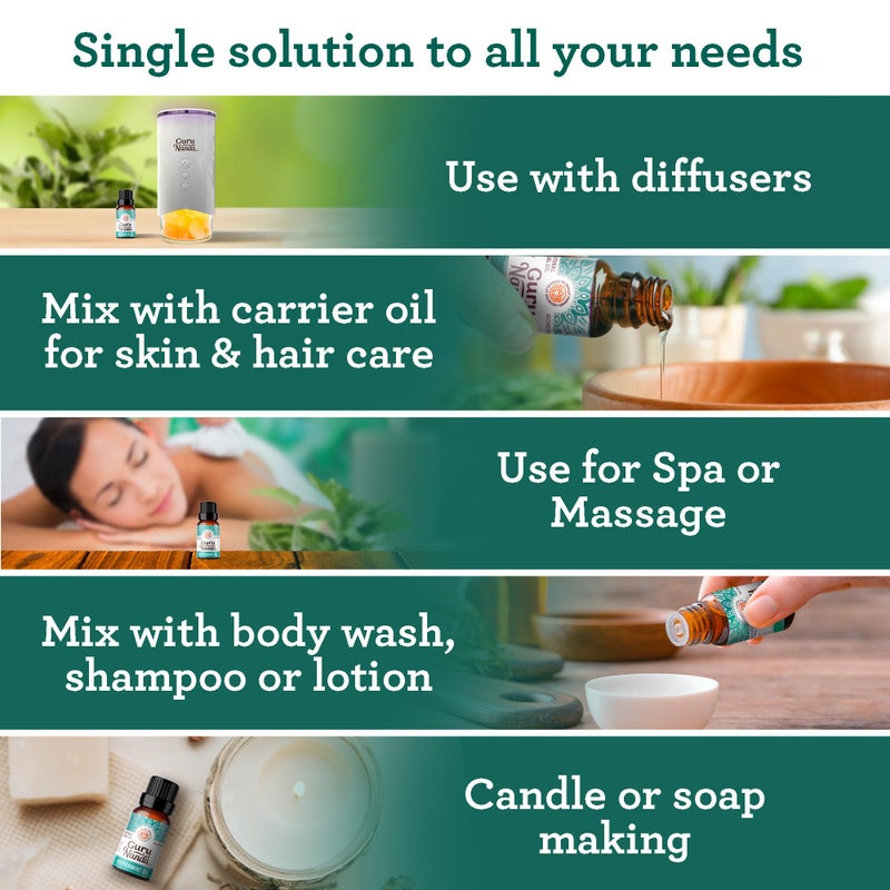 GuruNanda Peppermint Essential Oil, 100% Pure, Natural & Undiluted Aromatherapy Oil for Diffusers & DIY Recipes, Promotes Mental Clarity (0.5 Fl Oz) - Image 5