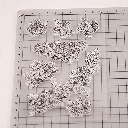 arriettycraft DIY Beautiful Flowers Leaves Clear Stamps for Card Making and Journaling, Floral Transparent Silicone Stamps for Albums Journals Scrapbooking Paper Crafts Decoration-A1510 - Image 2