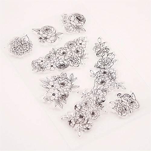 arriettycraft DIY Beautiful Flowers Leaves Clear Stamps for Card Making and Journaling, Floral Transparent Silicone Stamps for Albums Journals Scrapbooking Paper Crafts Decoration-A1510 - Image 3