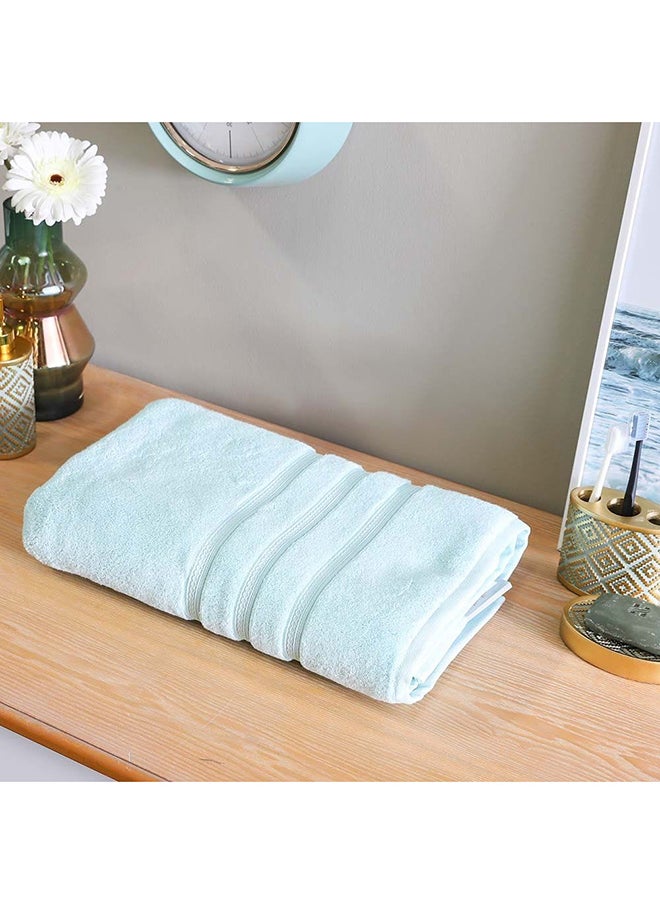 DANUBE HOME Danube Home Flossy Advance Bath Sheet 100% Cotton 650 gsm Quick Dry Plush Bathsheet Ultra Soft Highly Absorbent Daily Usage Towels For Bathroom L 84 x W 165 Cm-Light Green  - Image 1