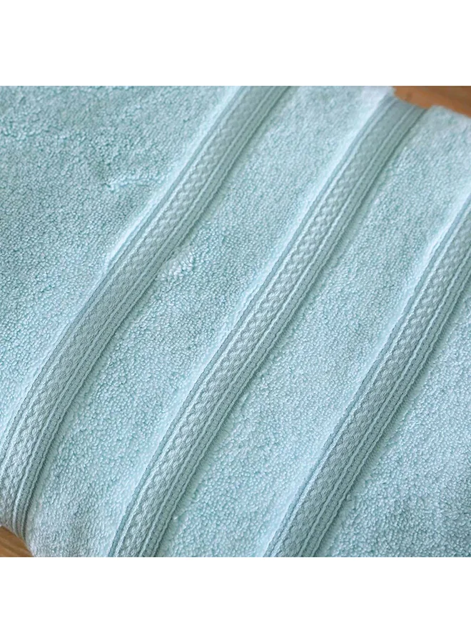 دانوب هوم Danube Home Flossy Advance Bath Sheet 100% Cotton 650 gsm Quick Dry Plush Bathsheet Ultra Soft Highly Absorbent Daily Usage Towels For Bathroom L 84 x W 165 Cm-Light Green