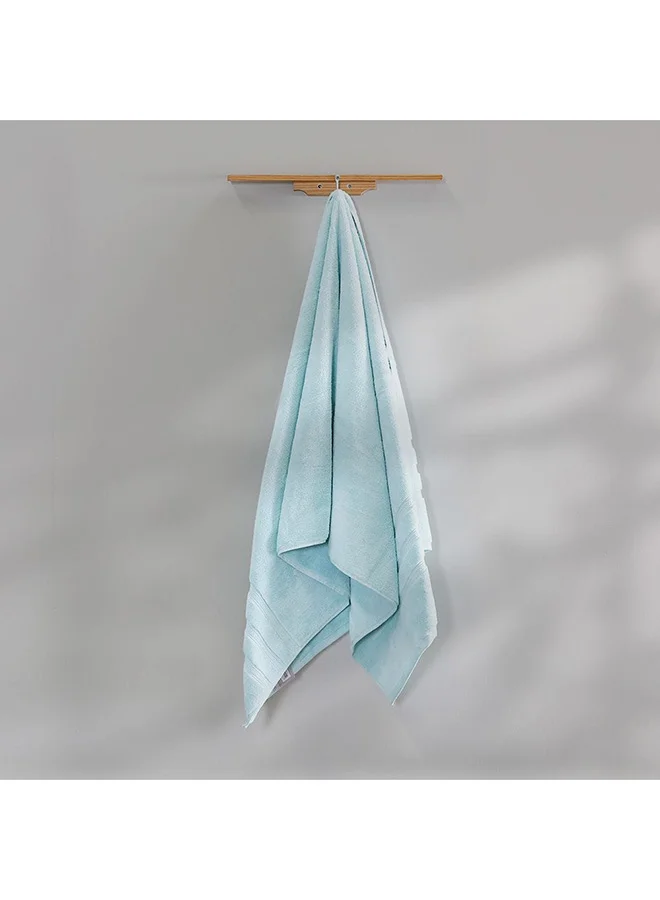 دانوب هوم Danube Home Flossy Advance Bath Sheet 100% Cotton 650 gsm Quick Dry Plush Bathsheet Ultra Soft Highly Absorbent Daily Usage Towels For Bathroom L 84 x W 165 Cm-Light Green