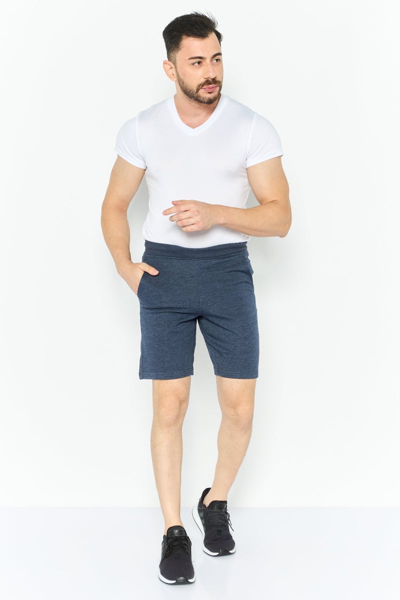 SKECHERS Men Sportswear Fit 9 Inseam Training Shorts, Navy Blue  - Image 2