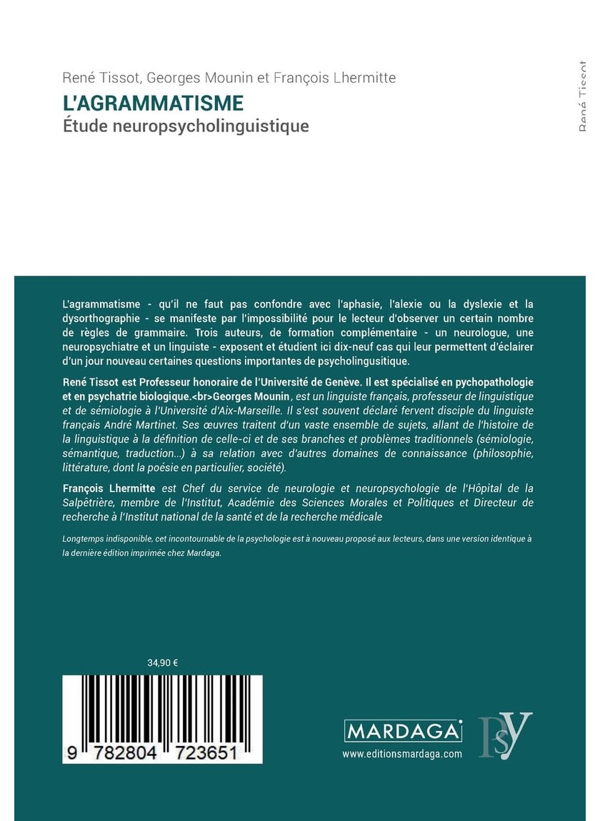 L'agrammatisme: Étude neuropsycholinguistique  - Image 2