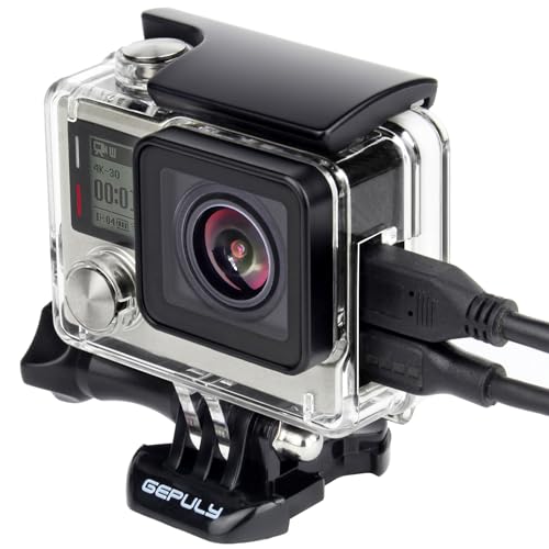 GEPULY Skeleton Housing Case for GoPro Hero 4, Hero 3+, Hero 3 Action Camera Side Open Protective Housing Case with Skeleton Backdoor for Hero4 Black / Hero4 Silver / Hero3+ / Hero3 - Image 4