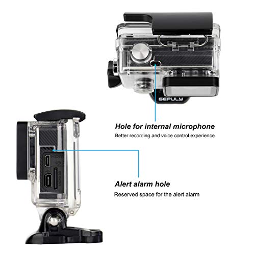 GEPULY Skeleton Housing Case for GoPro Hero 4, Hero 3+, Hero 3 Action Camera Side Open Protective Housing Case with Skeleton Backdoor for Hero4 Black / Hero4 Silver / Hero3+ / Hero3 - Image 3