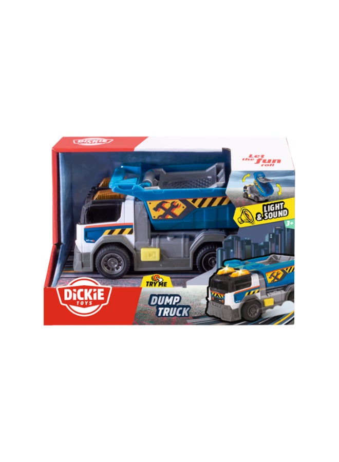 Dickie - Dump Truck Light & Sound, 15cm, Freel wheel - Image 1