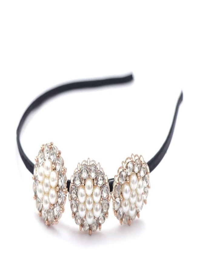 Honbon Pack of 1 Crystal Rhinestone Headbands Shiny Non-Slip Beaded Hairband Bling Bling Hair Bands Hair Accessories Hair Decoration for Women Girls - Image 1