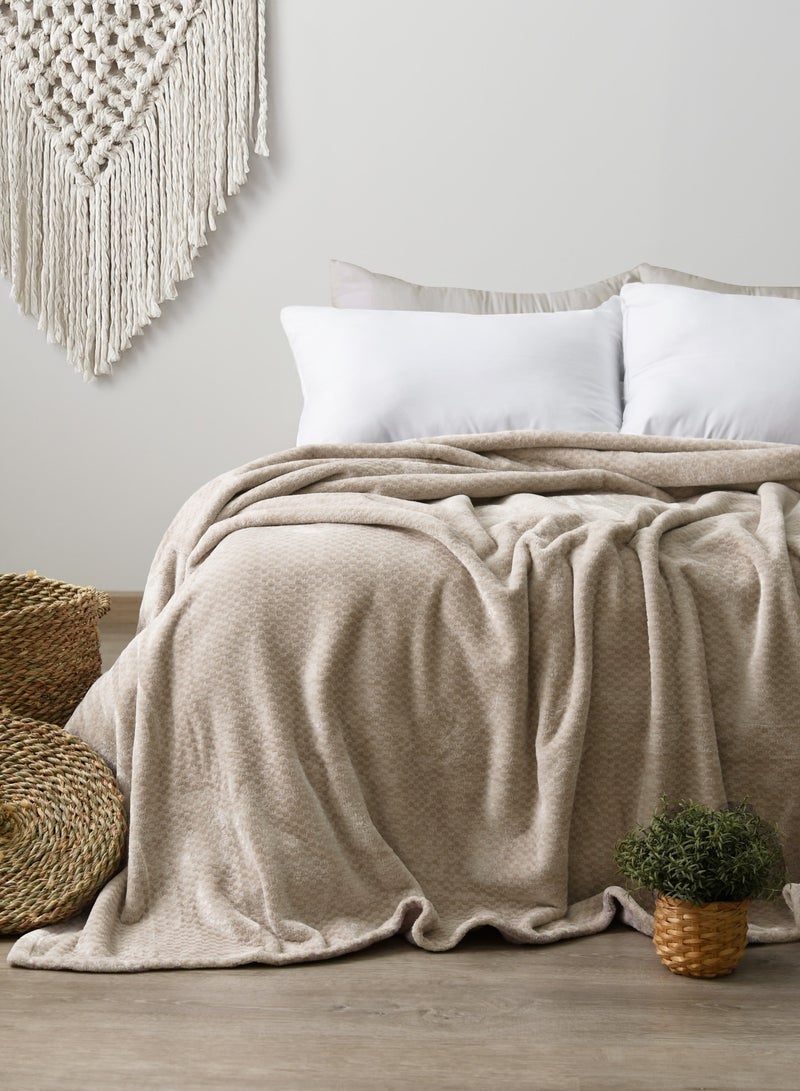 MORANO Morano Velvet Blanket – Dyed Model, 220x240 CM, Luxuriously Soft Polyester Throw, Lightweight Warm Blanket for Bed or Sofa – Elegant Colors for all Home Styles  - Image 1