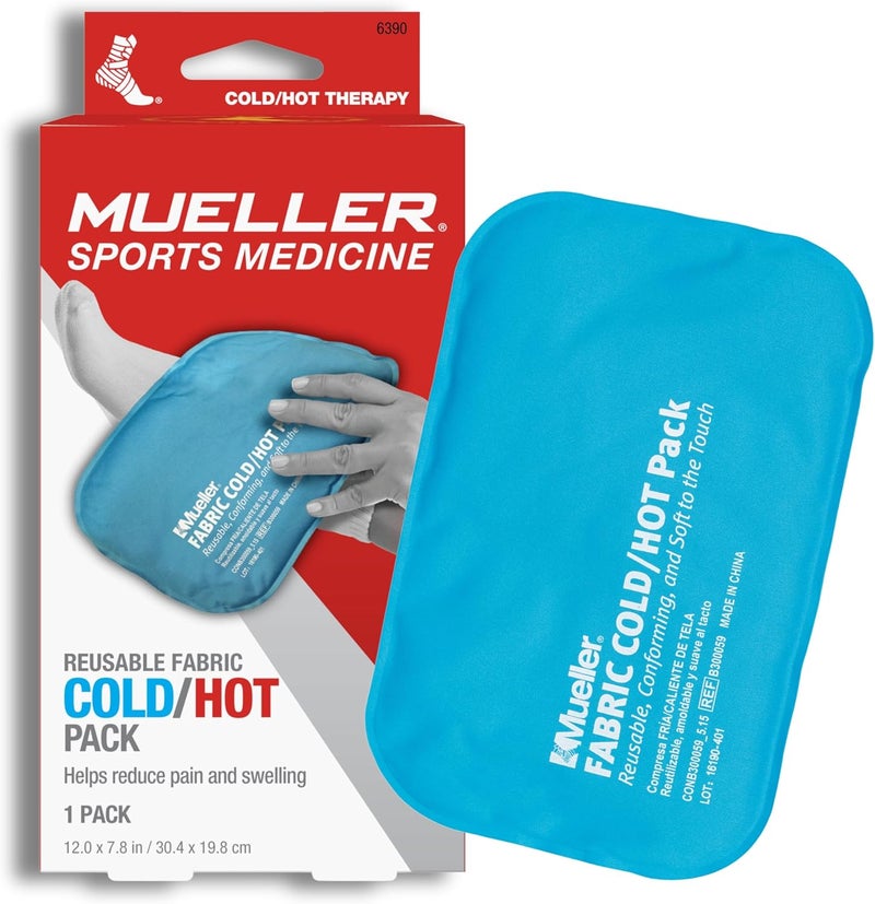 MUELLER Sports Medicine Reusable Fabric Cold  Hot Pack Ice Pack for Injuries and Pain Relief Blue - Image 1